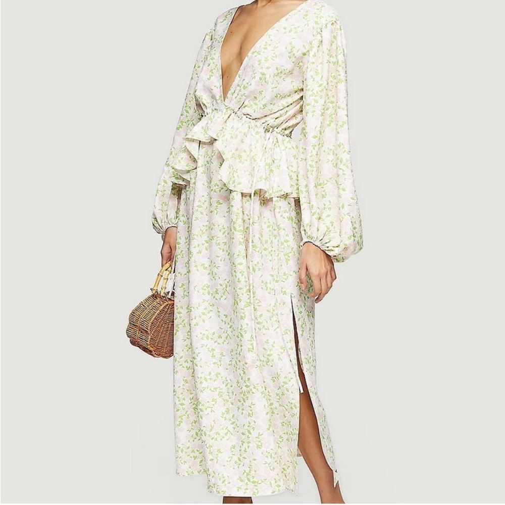 Topshop Floral Midi Dress